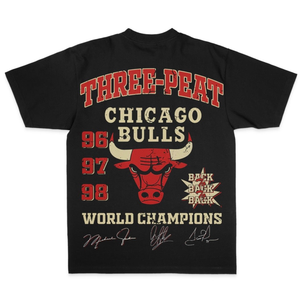 Bulls 3 Peat Tee (F+B)
