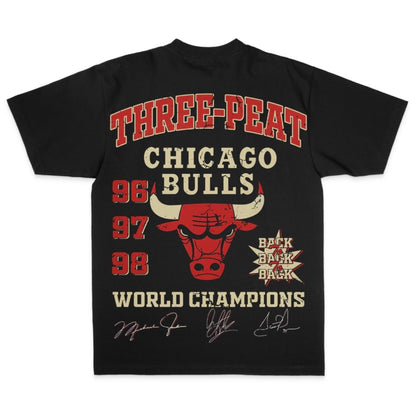 Bulls 3 Peat Tee (F+B)