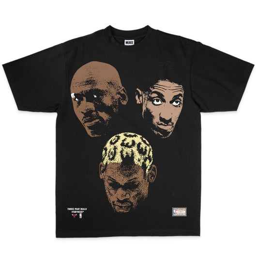 Bulls 3 Peat Tee (F+B)